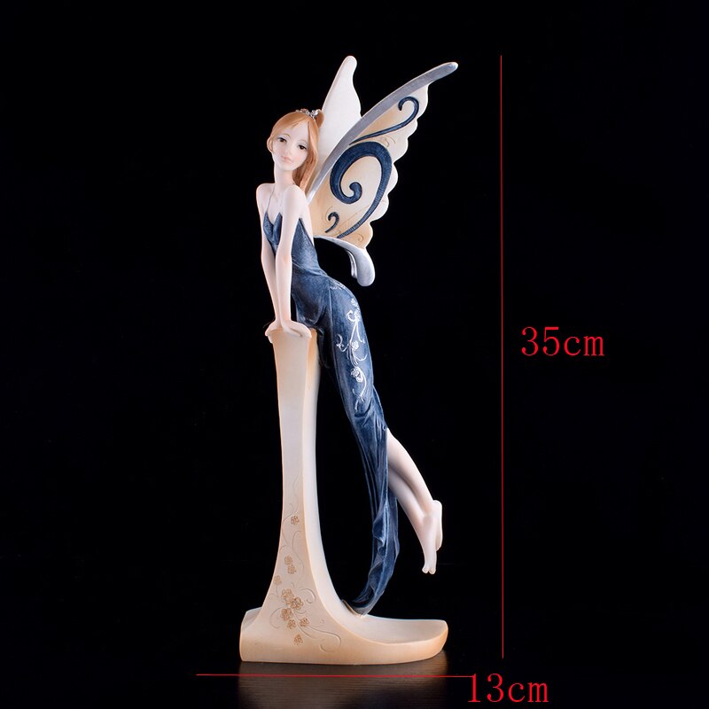 Kreatywne śliczne dziewczyny żywica elf ozdobne anioły wyposażenie domu dekoracja rzemiosło bar biurko wróżka statua figurki wystrój: pa zhu