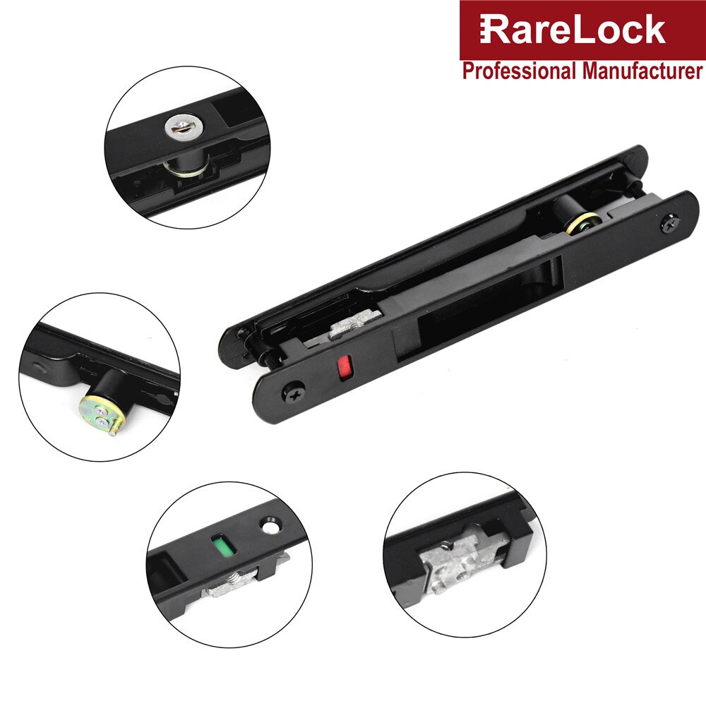 Rarelock Schuifdeur Slot Met Groen Rood Tips Voor Raam Slaapkamer Diy Home Security Hardware Sloten MMS228 Ee