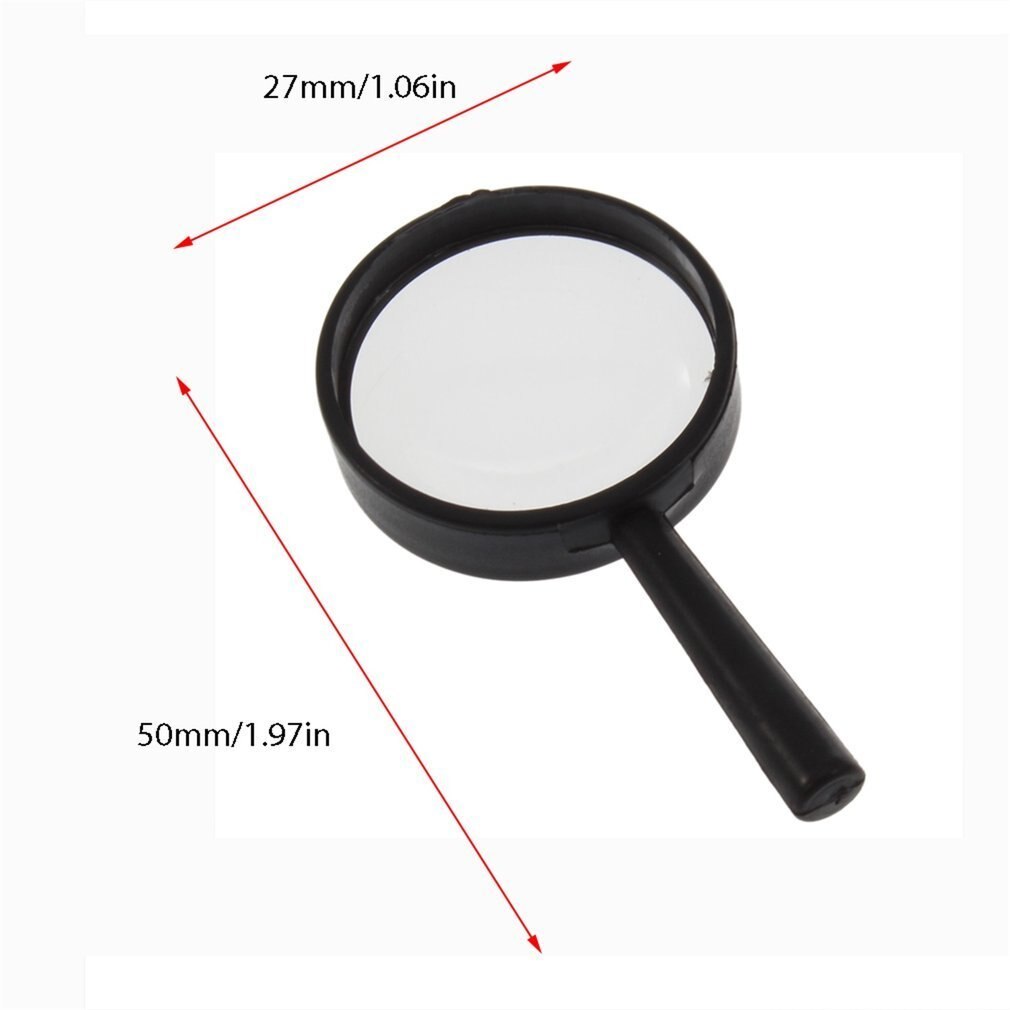Faderr Vergrootglas, 5X Vergrootglas, Draagbare Vergrootglas Lens Lezen Vergrootglas, Glazen Lens Vergrootglas Leeszak Sieraden Identificeren Rechthoekige Vorm