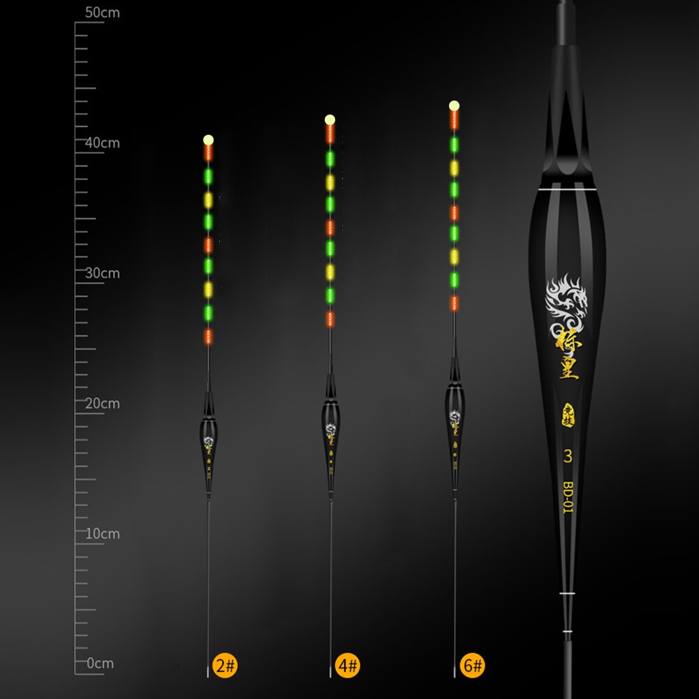 Smart Fishing Float Kleur Veranderende Lichtgevende Vissen Float Led Licht Nacht Vissen Automatisch Alarm Bite Haak Elektronische Vlotter