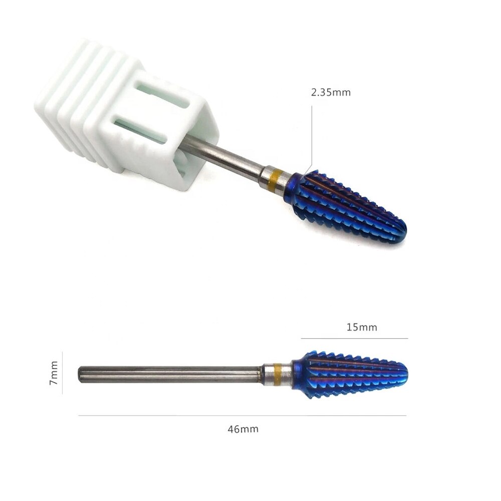 Tornado-brocas de carburo de tungsteno para manicura, 6 tipos de brocas para pulidora eléctrica