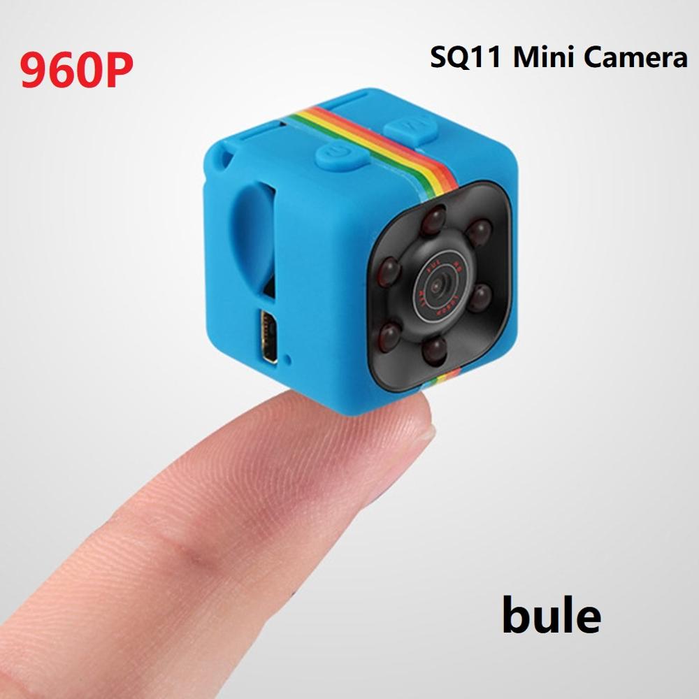 SQ11 Mini Kamera 1080P Sensor Nachtsicht Camcorder Bewegung DVR Mikro Kamera Sport DV Video kleine Kamera Nocken SQ 11: 960p Blau