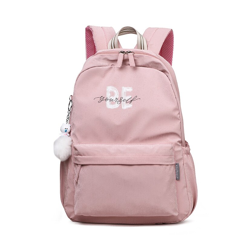 Girls School Bags for Teenagers Primary School Backpack Student Teen Schoolbag Oxford Soft Lightweight Bookbags Pink: Pink