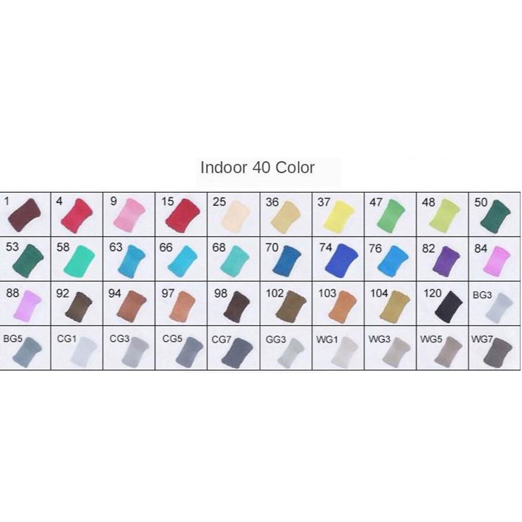 Alcohol Marker Brush Markers Dual Tips Permanent Art Kids Markers: 40 Indoor