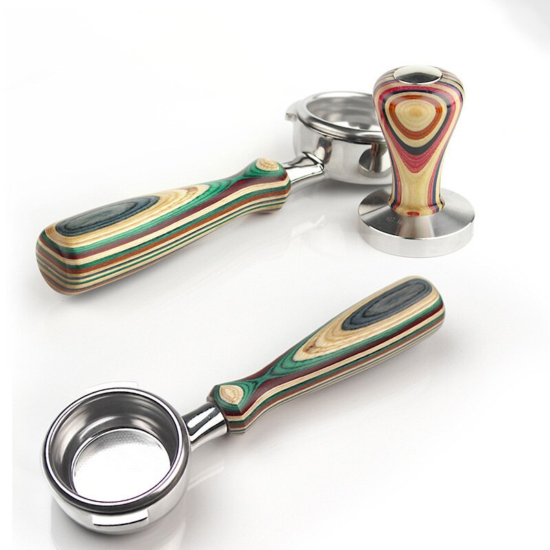 Nuova Coffee Machine Handle 58mm Solid Wood Bottomless Synthetic Handle Suitable for Delonghi/La Marzocco/E61 Universal