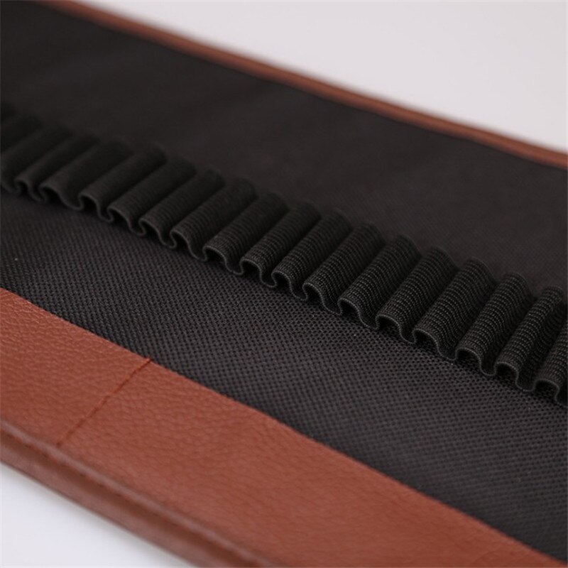 36/48/72 Gaten Boete Etui School Canvas Roll Pouch Make Comestic Bruin Borstel Pen Opslag Pecncil Doos Estuches school