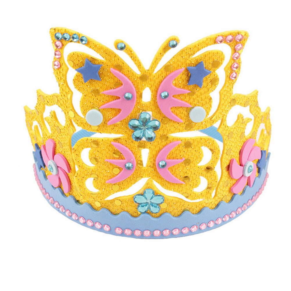 Enfants bricolage couronne jouet enfants fleurs étoiles EVA mousse papier paillettes couronne bricolage Art fait main artisanat jouet fête anniversaire chapeau
