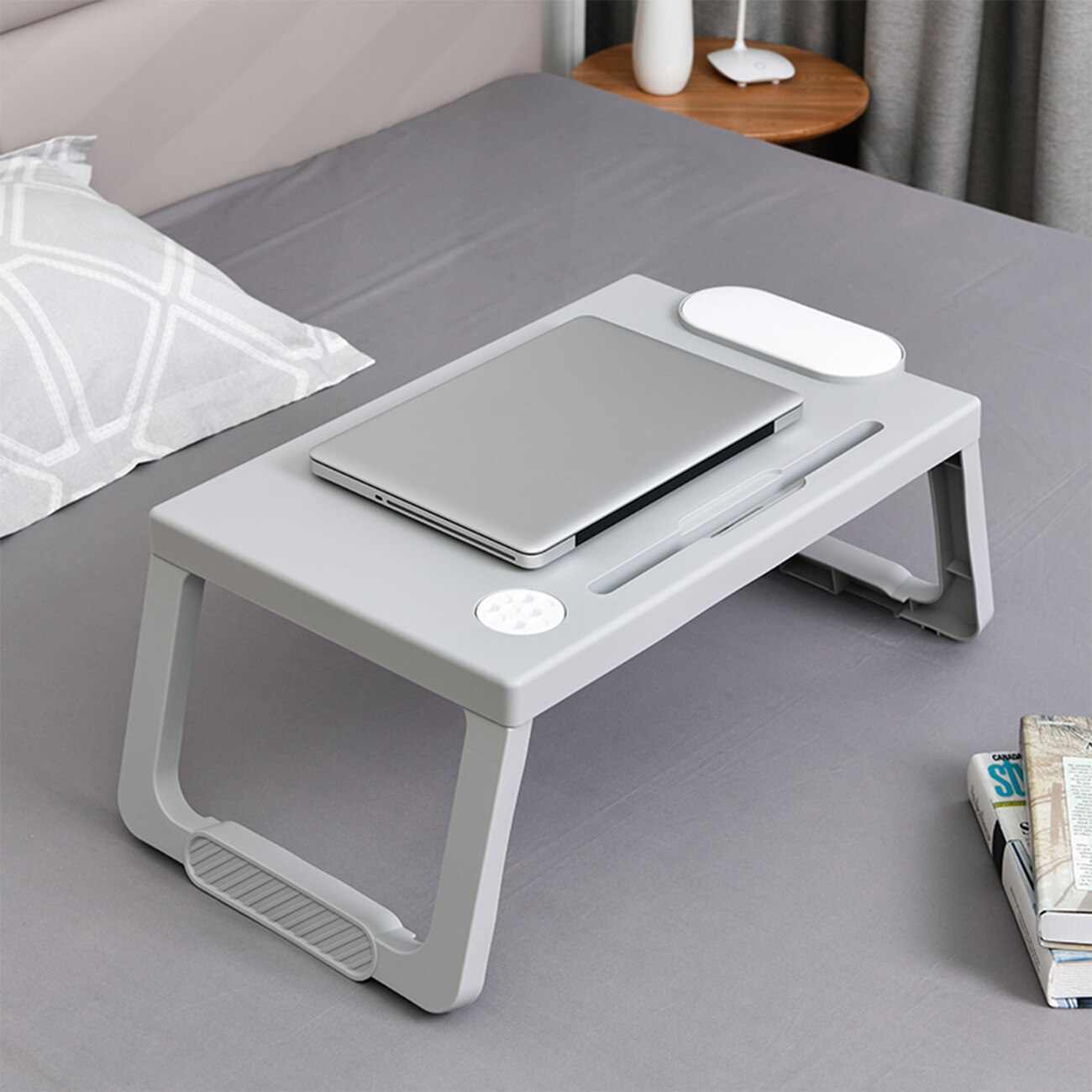 Multifunctional Folding Storage Computer Desk Study Table Plastic Foldable for Bed Sofa Tea Serving Table Computer Desk