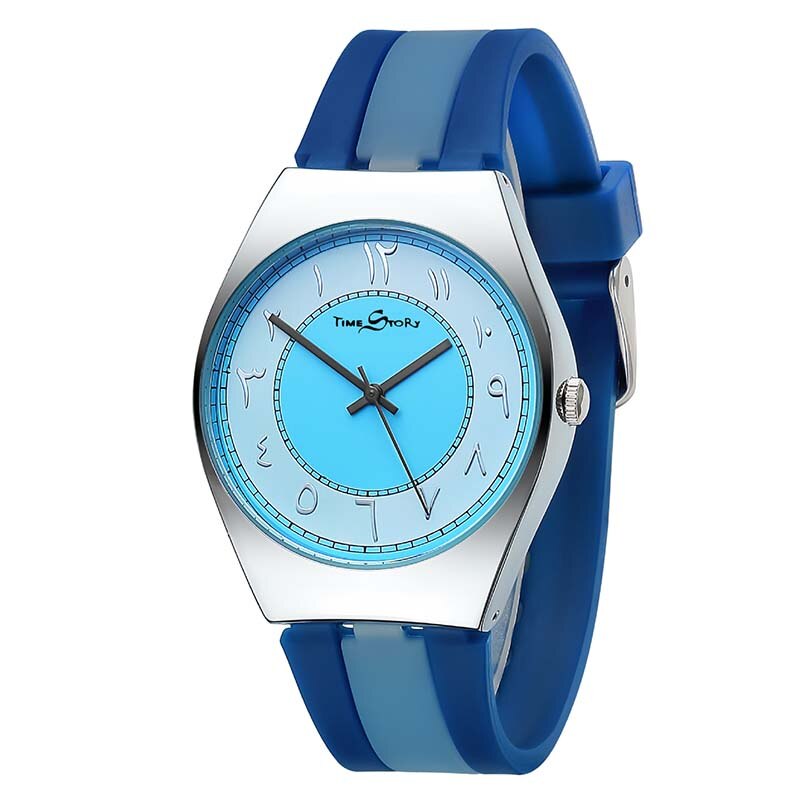 Montres à Quartz Anti-horaire pour hommes et femmes, Anti-calcaire, bracelet en Silicone, montre de Couple Simple: Default Title