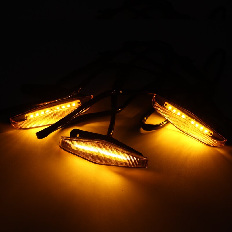 For Toyota 4Runner TRD Pro - Exterior Yellow Front Grill Grilles Lights Amber Front Grille Lighting 3PCS