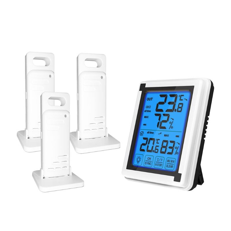 Wireless Outdoor Weather Station Thermometer Hygrometer w/ 3 Forecast Sensor: 3
