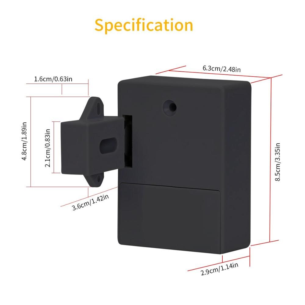 Smart Sensor Cabinet Lock Adhesive Hidden Drawer Lock Shoe Cabinet Wardrobe Inductive Digital Lock for Double-opening Door