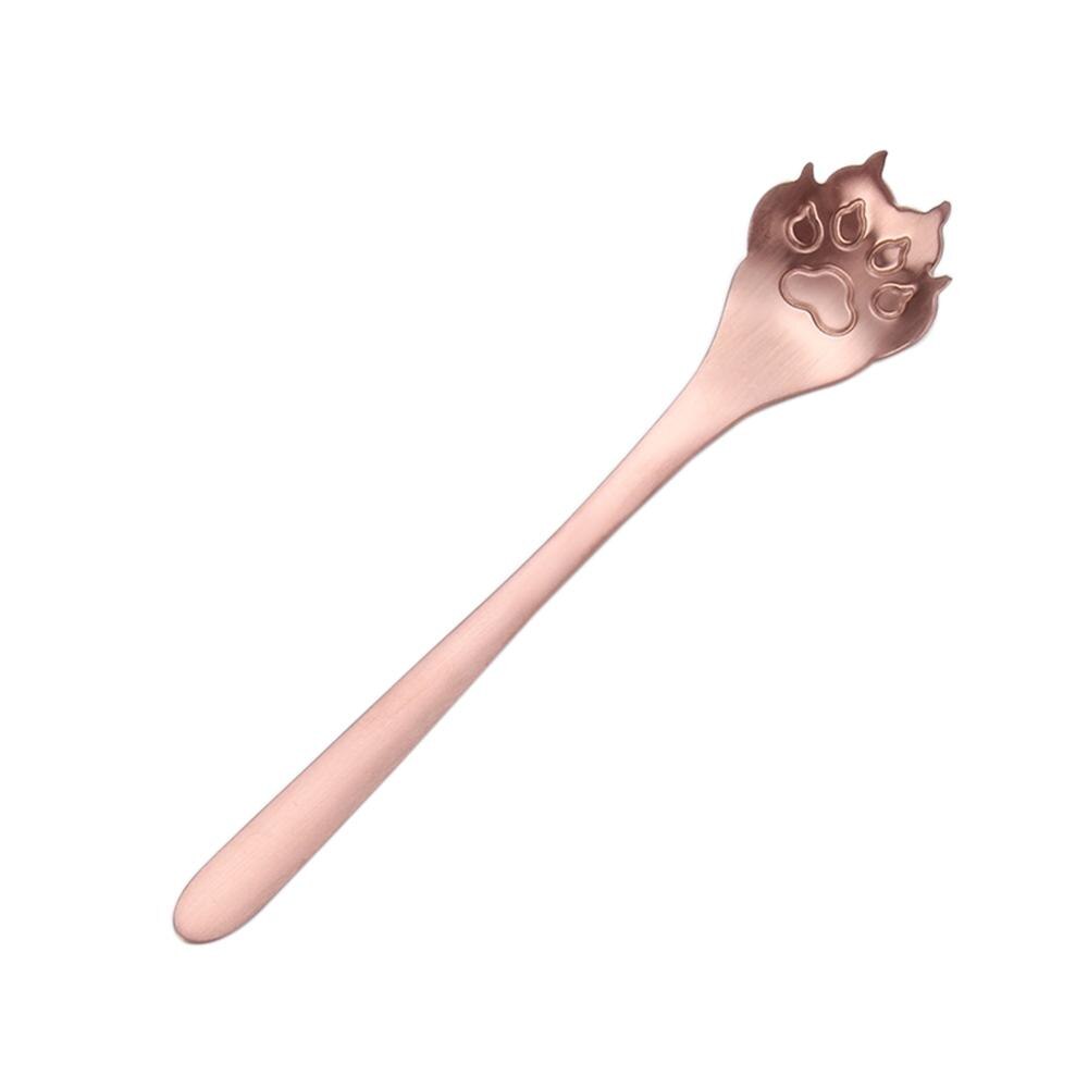 Acier inoxydable mignon chat griffe cuillères petit café thé gâteau Dessert cuillère fantaisie sucre cuillère à café vaisselle accessoires de cuisine: C3