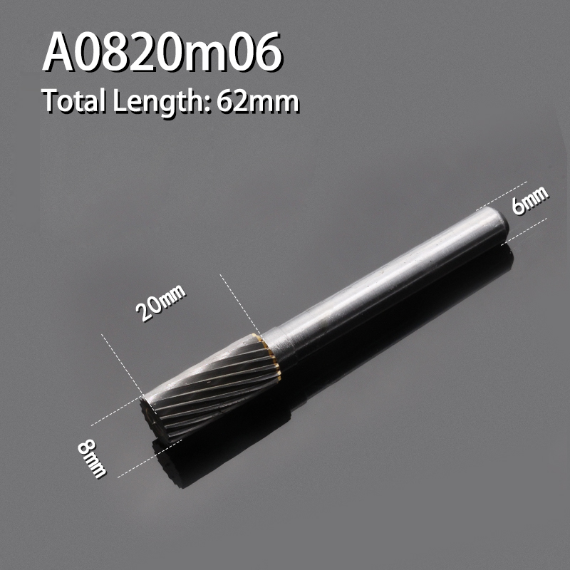 Cylindrical Rotary File 1pcs Single Slot Carbide Alloy Milling Cutter Column Type Wood Carving Electric Rotary Grinding Head: Orange