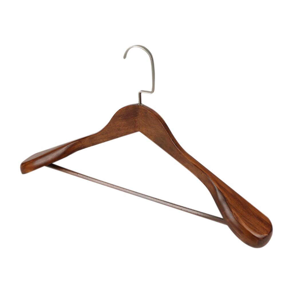 Hoogwaardige Brede Schouder Houten Kleerhangers-Massief Houten Pak Hanger Schouder Hotel Huis Glad Winkel Voor Thuis: B