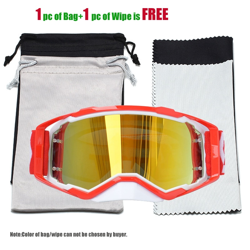 Mototorcycle Goggles Dirtbike Sunglasses Motocross Outdoor Sports Off-Road E-Bike ATV MTB Fits Men Women&#39;s Helmet Glasses 1Pair: B