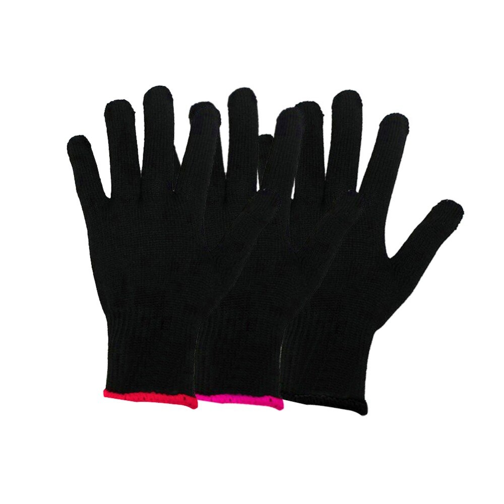 Moonbiffy 1 stuks hittebestendige handschoen voor haarstyling, voor het krullen en steil maken van je haar, zwarte hittebestendige handschoen voor het krullen en steil maken van je haar