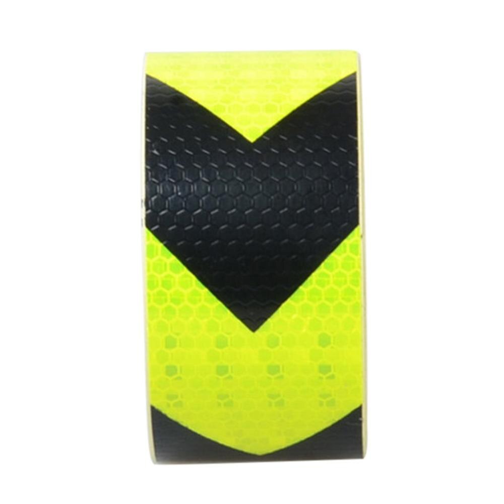 5CM Width Long Self-adhesive PVC Reflective Safety Warning Tape Road Traffic Construction Site Reflective Arrow: yellow black