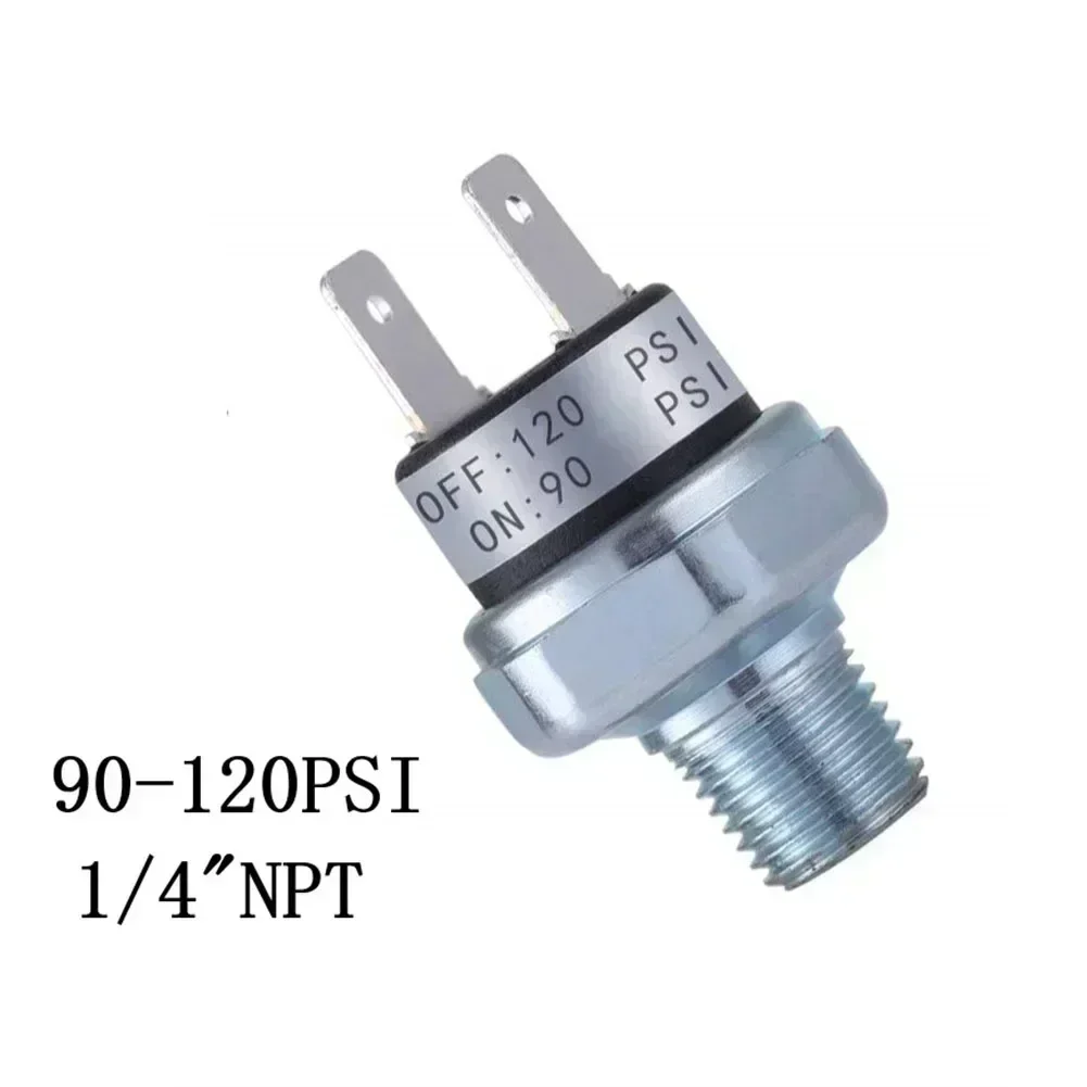 70-100/90-120PSI Pressostato del compressore d'aria 1/4 "NPT 12V/24V per il controllo dell'interruttore in lega di alluminio del serbatoio dell'aria del clacson del treno