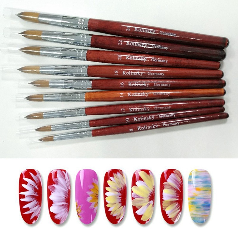 Professionele Manicure Uv Gel Brush Pen Transparant Acryl Nail Art Schilderij Tekening Borstel Fototherapie Gereedschap