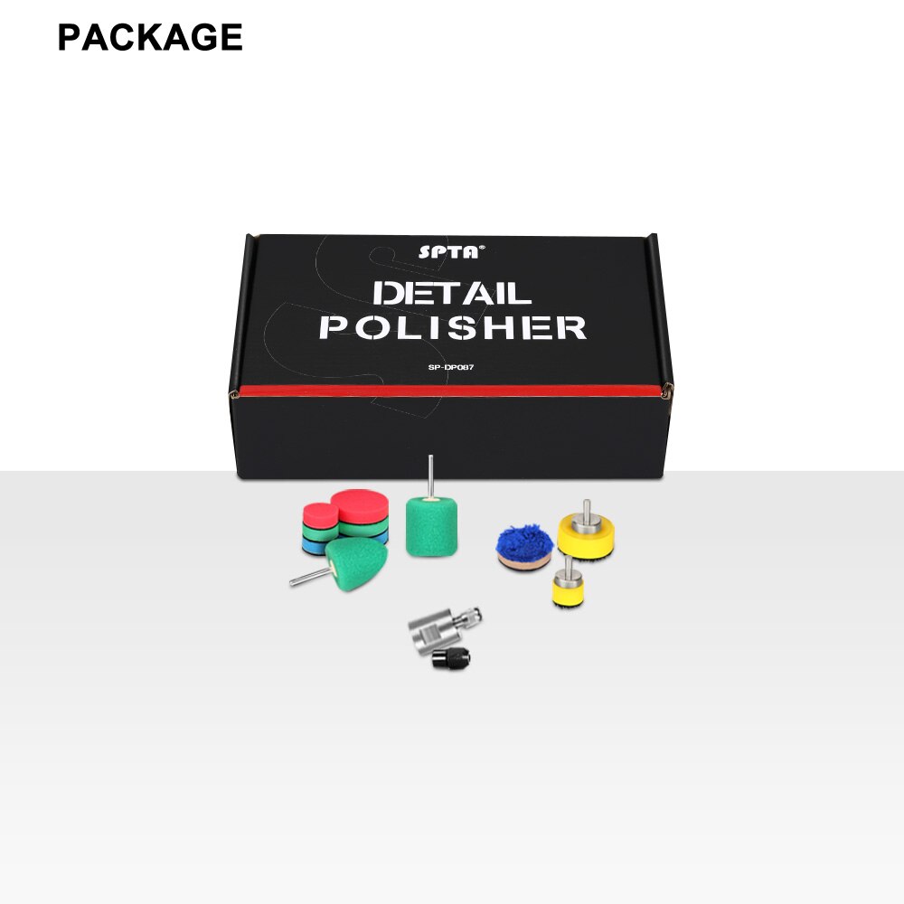 SPTA 78 pièces Mini tampon de polissage détaillant voiture polissage roue peinture Flexible arbre Kit marchandises pour voiture polonais perceuse polisseuse phare