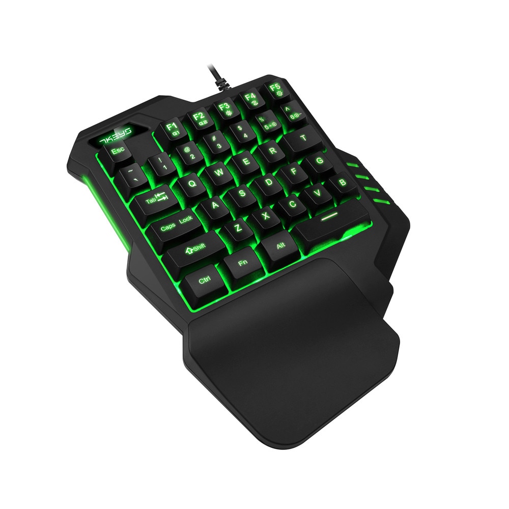 G30 Wired Gaming Keyboard with LED Backlight 35 Keys One-handed Membrane Keyboard Gaming Keyboards Mini Keypad l1205#2