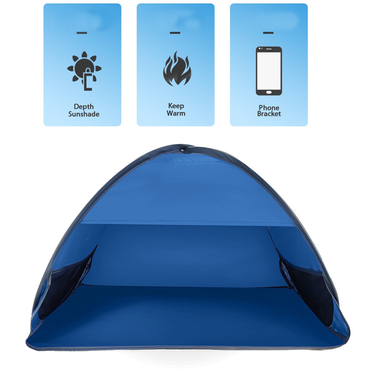 Bärbar vattentät automatisk öppning strand ansiktstält sol anti-uv skugga markis mini parasolltält picknick camping tält