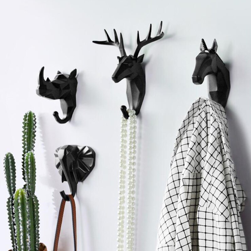 Dierenhaak huisdecoratie opberghanger hars opbergrek organizer wandhaken kunstdecoratie badkameraccessoires