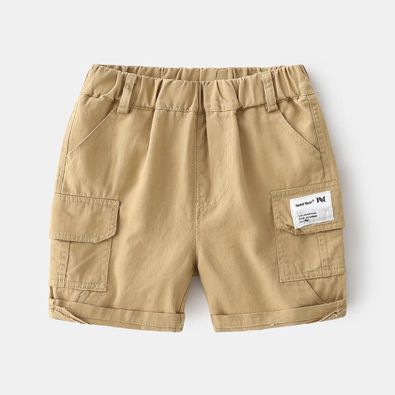 Pantalones cortos informales de algodón para niños y niñas, Shorts holgados de Color sólido para playa, ropa para niños de 2 a 7 años, novedad de verano