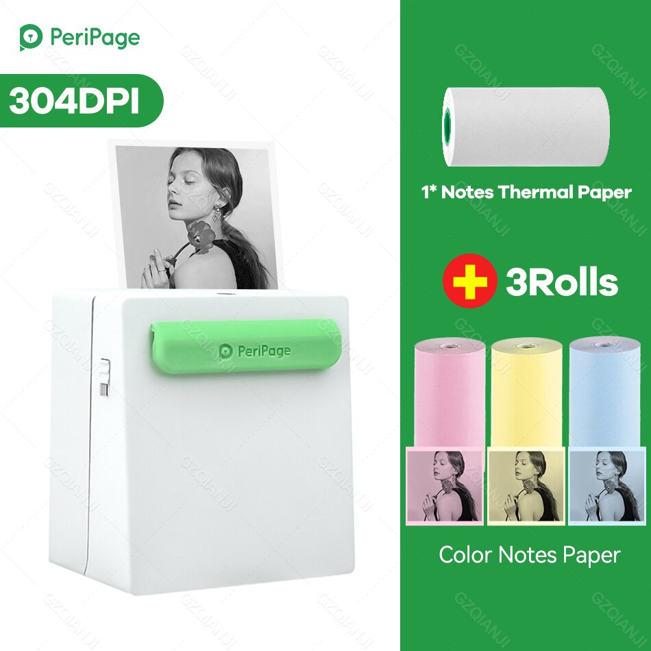 Peripage Mini Pocket Printer Draadloze Thermische Photo Printer Labels Android Iphone Kids A8 Navidad Regalos Impresora: WH add 3 Color
