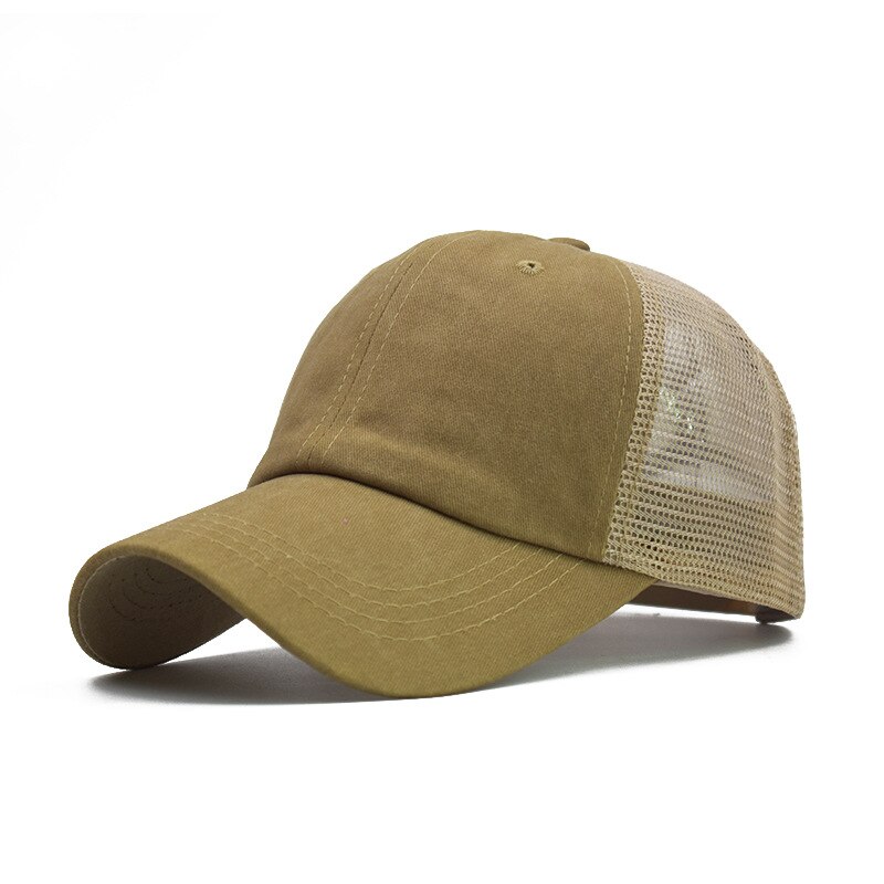 Retro Cotton Solid Color Light Mesh Mesh Cap Ladies Casual Wild Dad Baseball Cap, Men's Hip Hop Skulll Cap