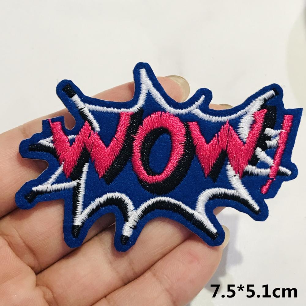 1PCS Embroidery Iron On Applique Sewing Supplies For DIY Apparel Decor Letter Alphabet Patch Fabric Sticker: White