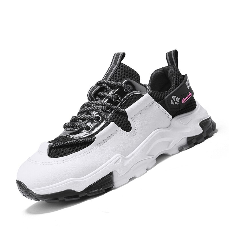 Menn fritidssko komfortable sneakers for menn sko merke utendørs fritidssko zapatillas hombre komfortabel: Svart / 8