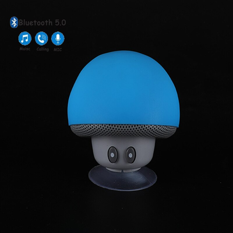 Mini mushroom speaker MP3 player cute cartoon cucktion cap audio outdoor portable peaker wireless bluetooth