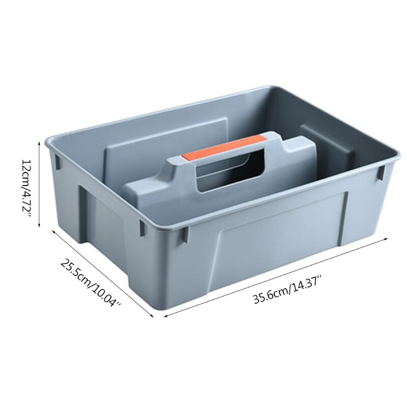2 Dividers Tool Storage Box Portable Plastic Hardware Toolbox with Handle Home 157A