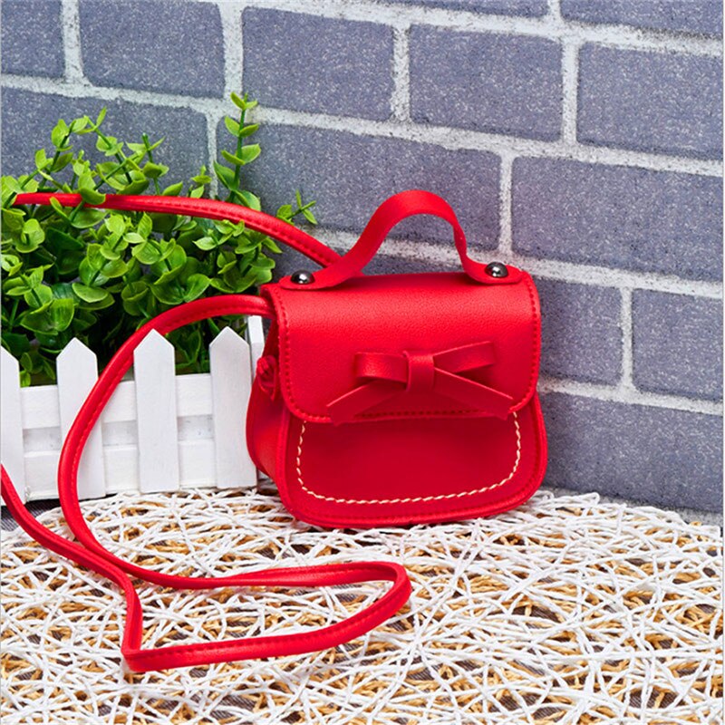 Merk peuter baby messenger bags kinderen kinderen meisjes prinses schoudertas handtas effen strik prinses portemonnees