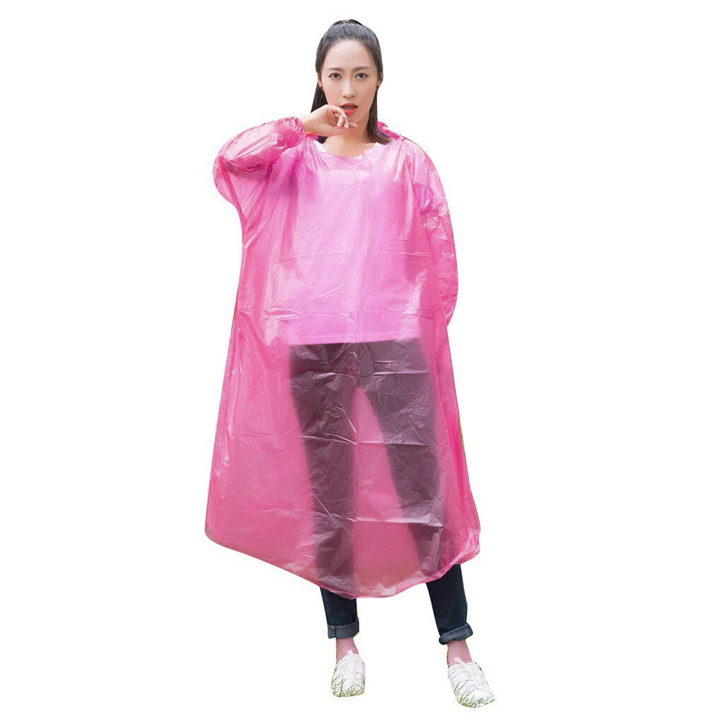 Rain-Coat Lightweight Adult Emergency Waterproof Rain Coat Hiking Camping Hood Camping RainwearHome Raincoats #Y10