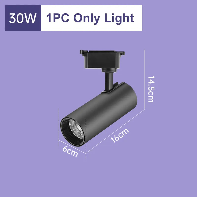 Led Track Light 30W Set Spotlight 220V Rail Lighting Indoor for Home Living Room Clothing Store Bedroom Ceiling Lights Fixture: Blue / Blue