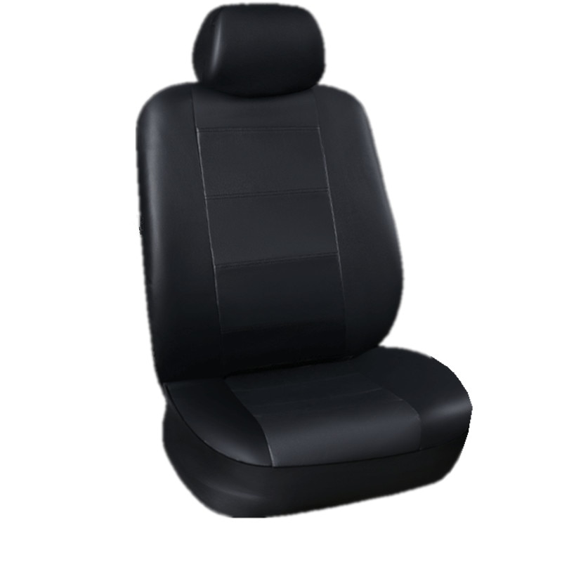 Universele Zwart Lederen Auto Seat Cover Volledige Stoelhoezen Auto Interieur Styling Fit voor Hyundai Sonata Elantra Genesis BMW Toyota