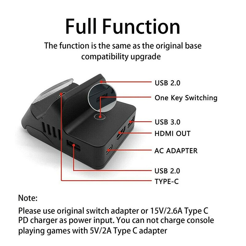 Mini Portable Charging Dock TV Converter HDMI Charger Base Station for Nintendo Switch Dock Switch Converter