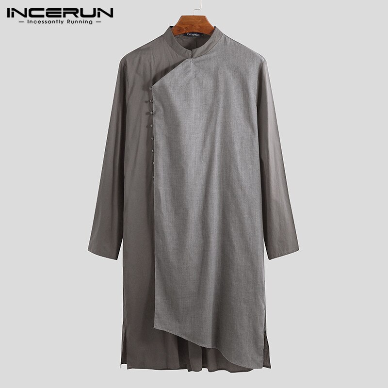 Abito Africano da Uomo, Thobe Arabo Slim Fit, Kaftan con Cappuccio, Abaya Musulmana