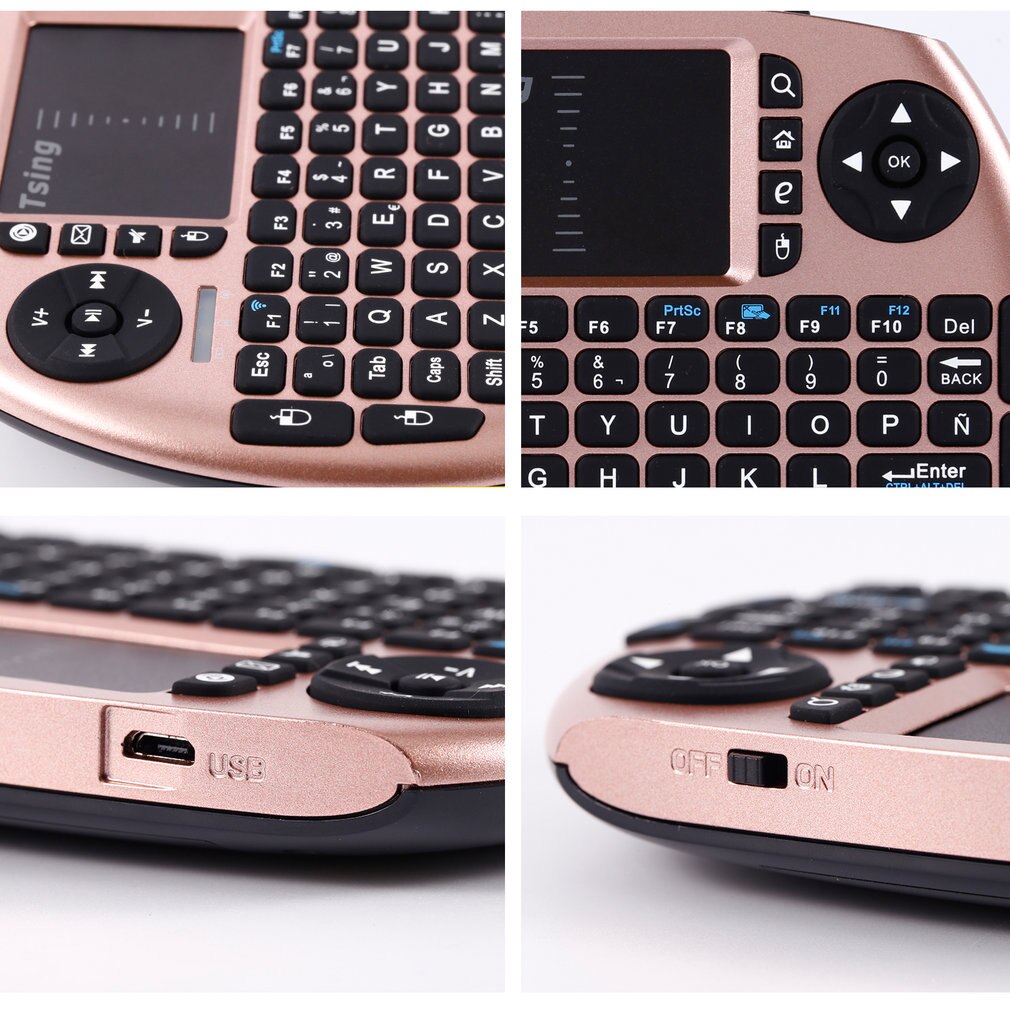 Portable Handheld Wireless Keyboard Touchpad Multi-media for TV Box Media TV PC Stick Laptop for Raspberry PI PS3 French Spanish
