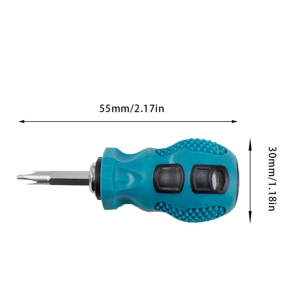 Dual Purpose Screwdriver Short Shank 2 Ways Screwdrivers Telescopic Adjustable Magnetic Precision Repairing Tool