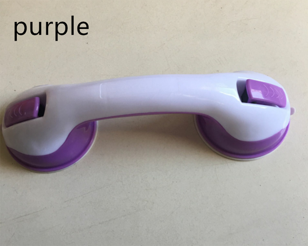 Bathroom Suction Cup Handle Grab Bar for elderly Safety Bath Shower Tub Bathroom Shower Grab Non-slip Handle Rail Grip: PURPLE