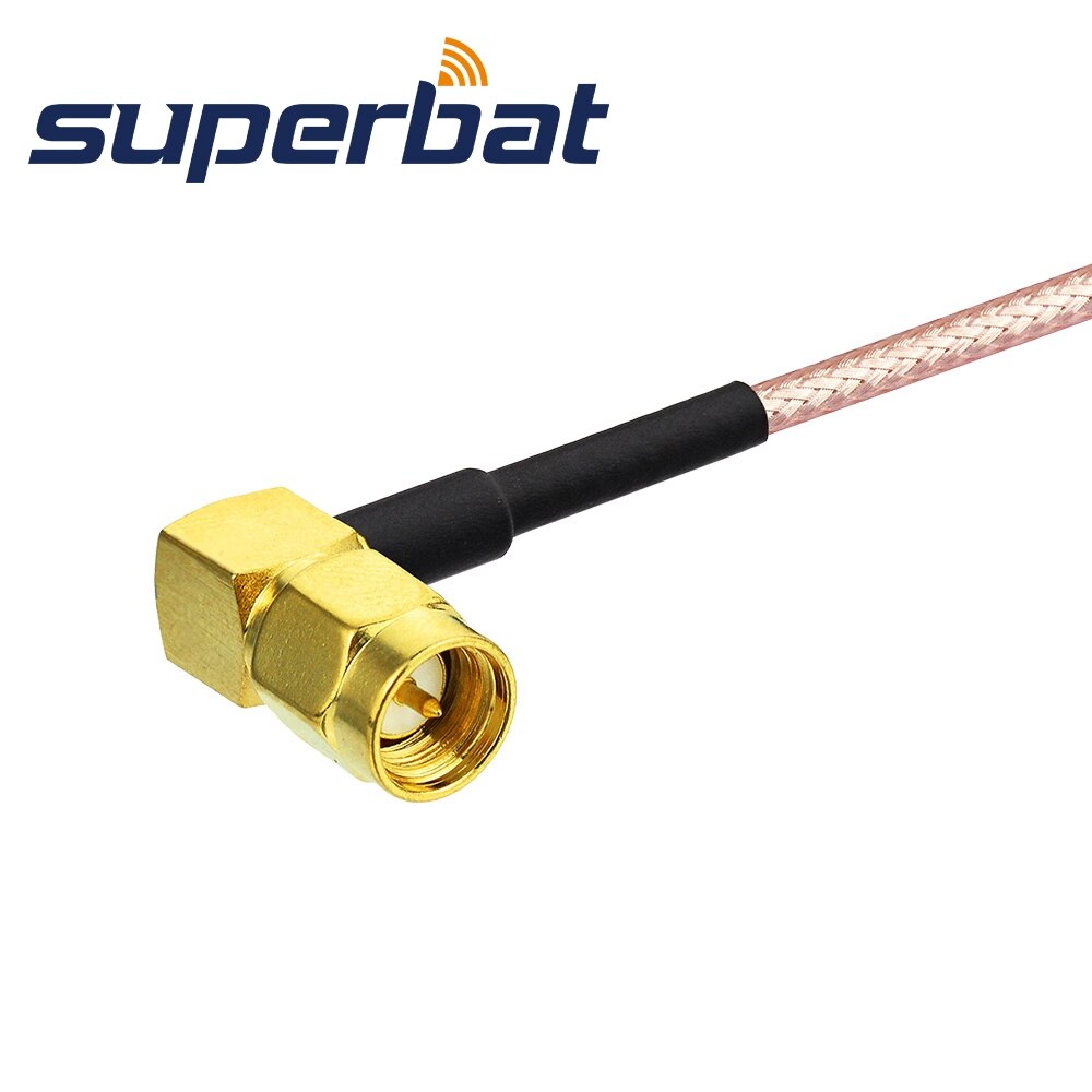 Superbat Assembléia Cabo RF SMA Macho Ângulo direito de SMA Macho Ângulo Direito de Levar Patch RG316 20 cm para GSM 4G LTE Wi-Fi Antenas GPS