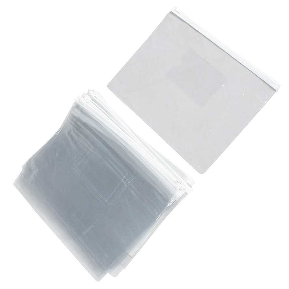 AAAJ-20 Pieces A5 Paper Size Blue Slider Grip Handle Zipper Transparent Envelopes for Folder Folder
