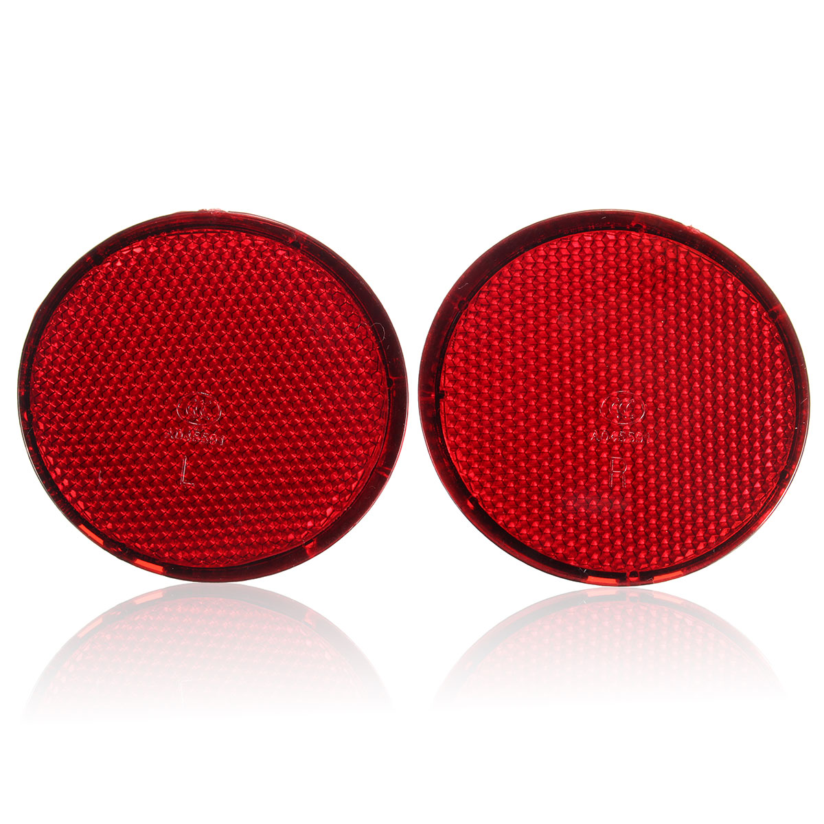 Udvendigt tilbehør 2 stk rød venstre & højre bagkofanger runde reflektorer lysreflekterende strimler til nissan / qashqai 2007