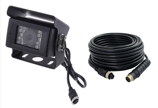 Podofo Car Rear View Camera Backup Camera for Bus RV Truck Trailer Heavy Duty + 5M/10M/15M/20M Aviation Connector Plug Cable: with 10M cable