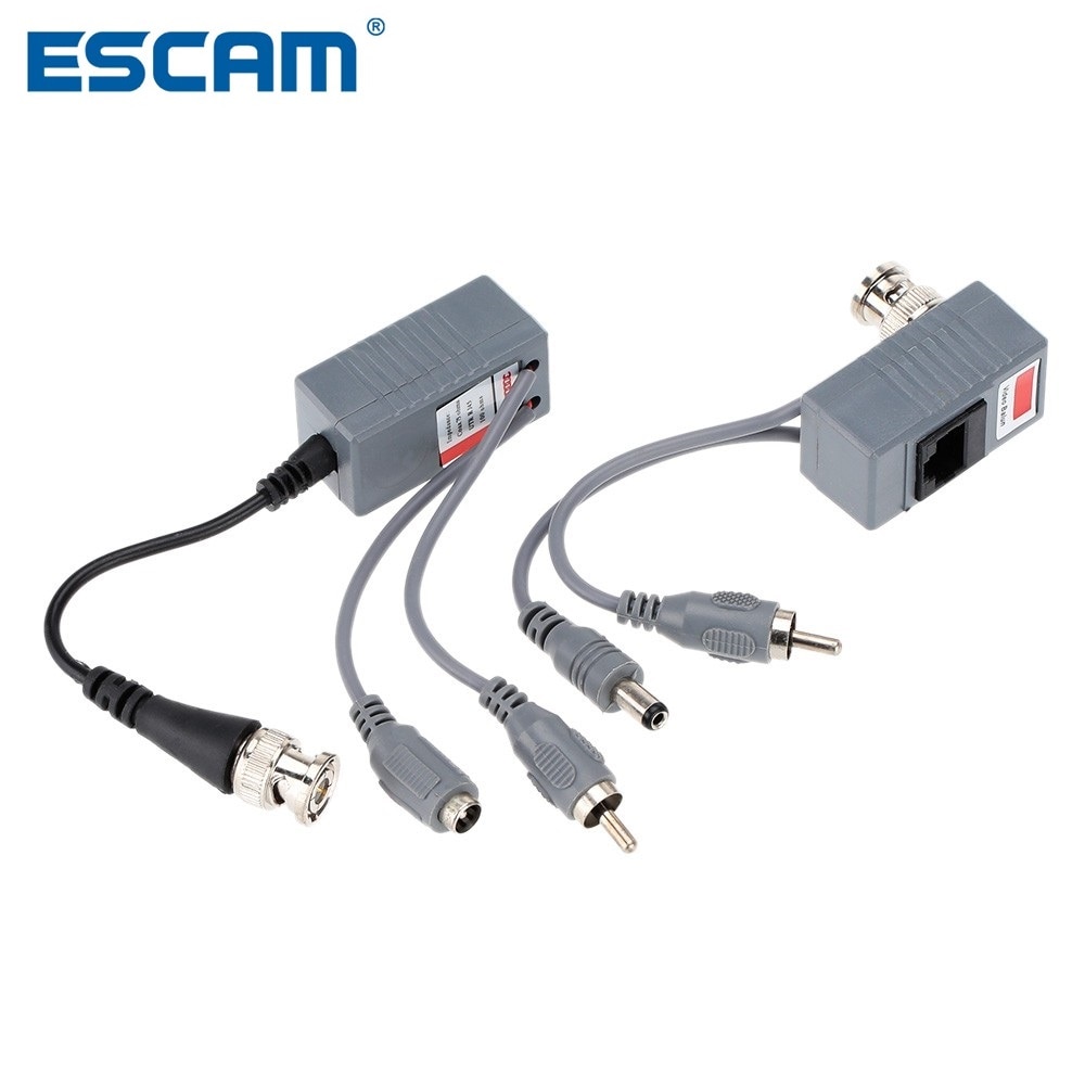 CCTV Camera Audio Video Power Balun Transceiver BNC UTP RJ45 with Audio Video and Power over CAT5/5E/6 Cable