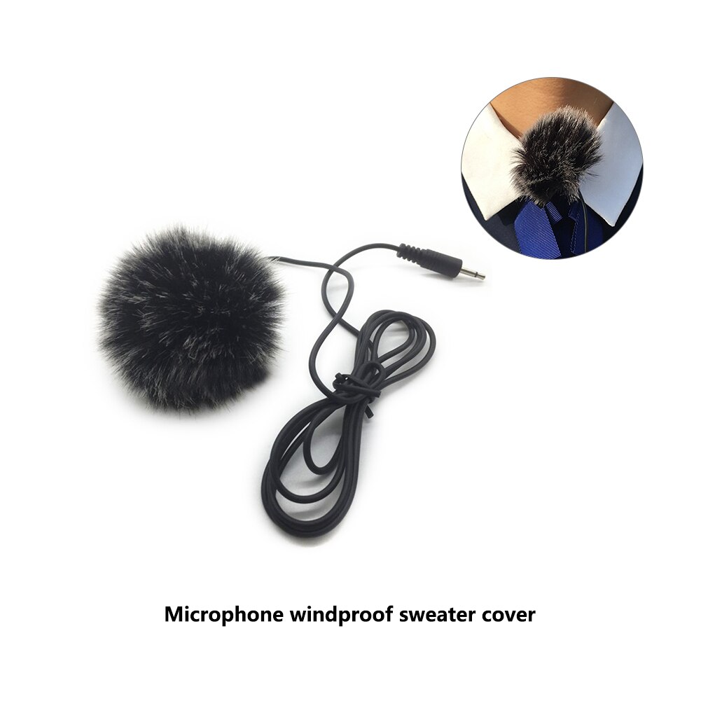 Universal Lavalier Microphone Furry Windscreen Lapel Mic For Windshield Wind Muff
